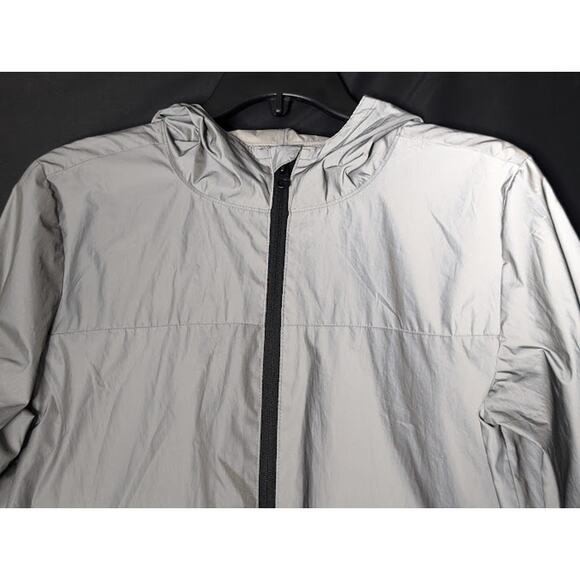 FILA Reflective sport windbreaker Jacket Silver size Medium Athletica Gorpcore - Picture 4 of 7